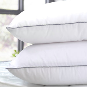 Luxury Micro Fibre Pillow w/ Silver Piping - Down Proof