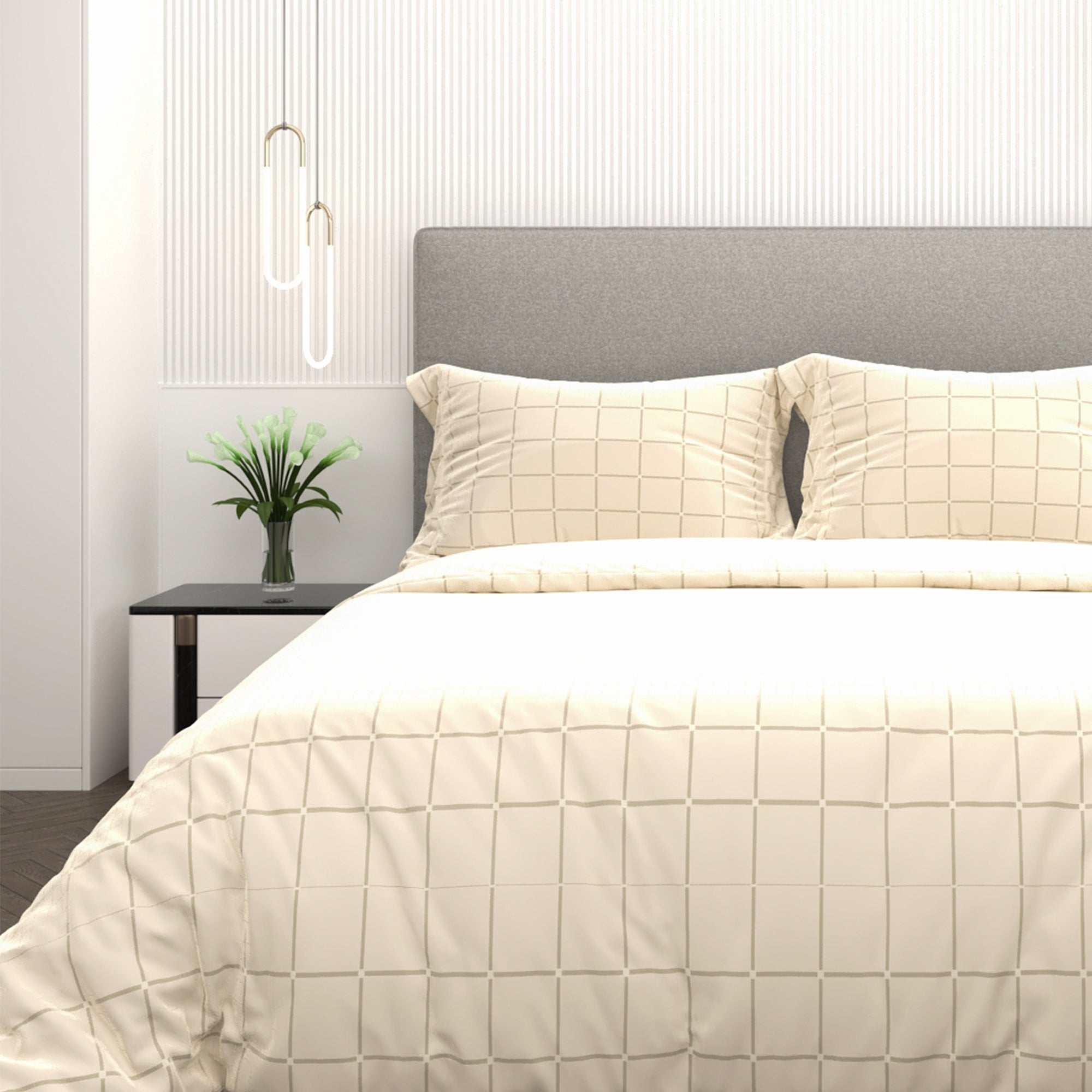 Printed Duvet Cover 3 Piece Set - Cotton