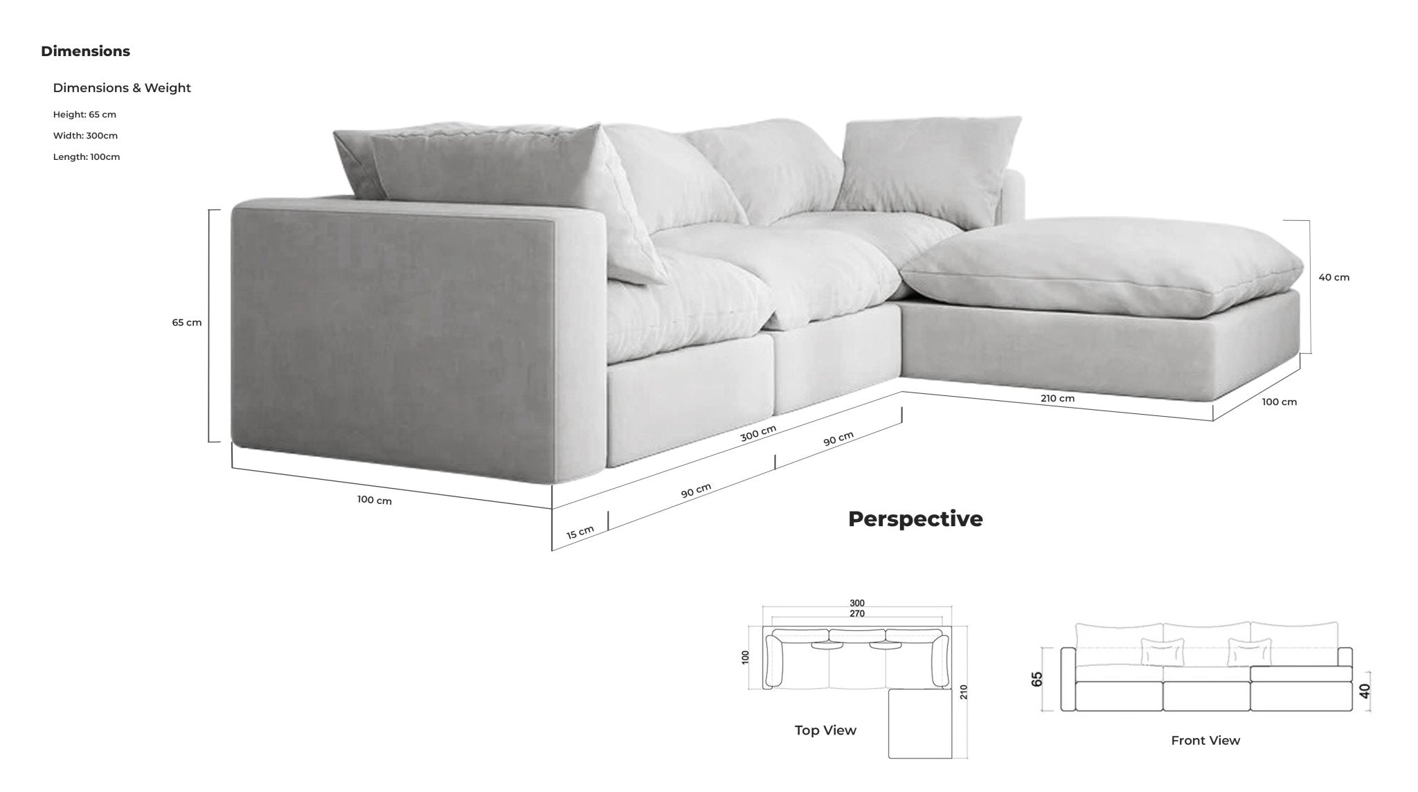 Celeste Cloud Sofa - 