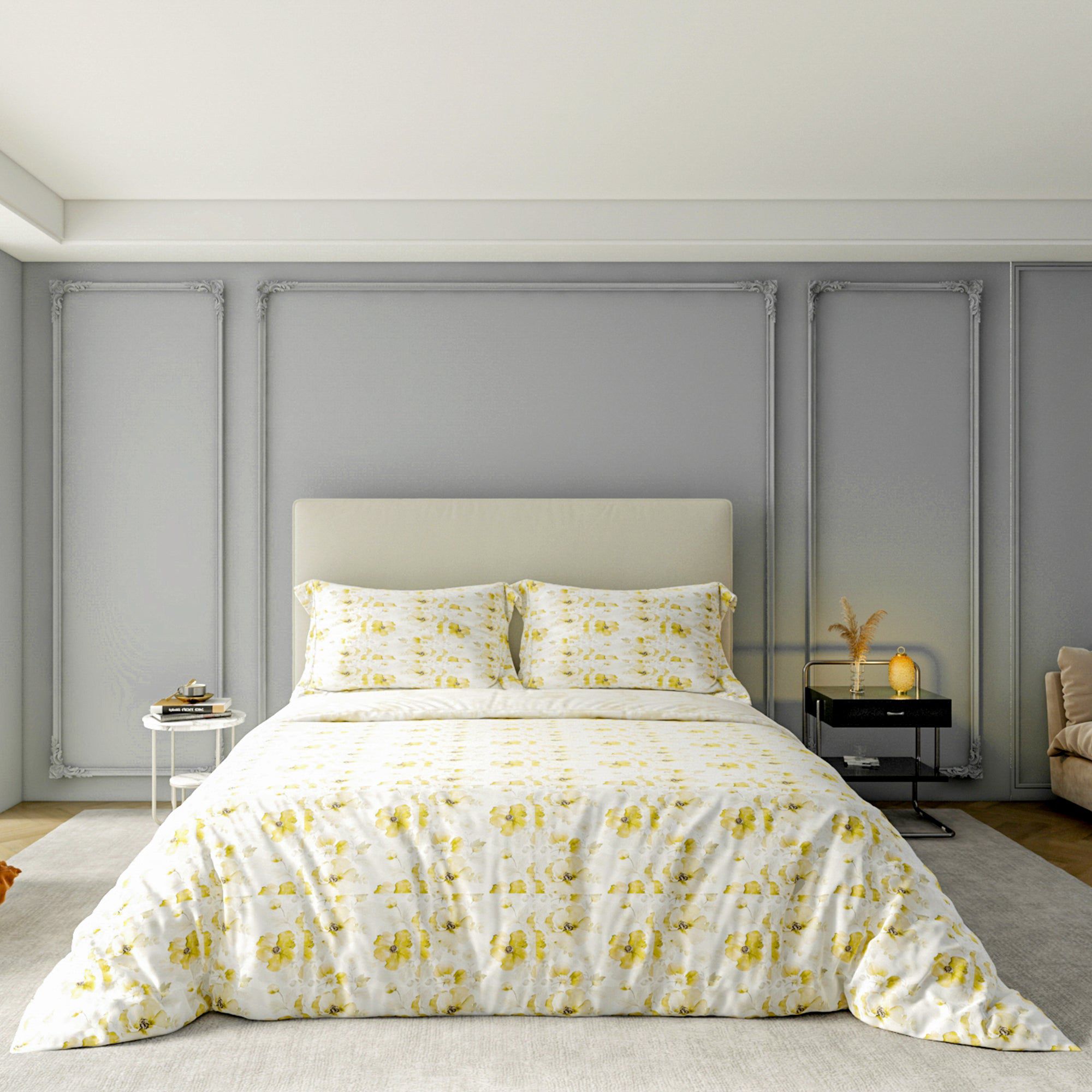 Printed Duvet Cover 3 Piece Set - Cotton