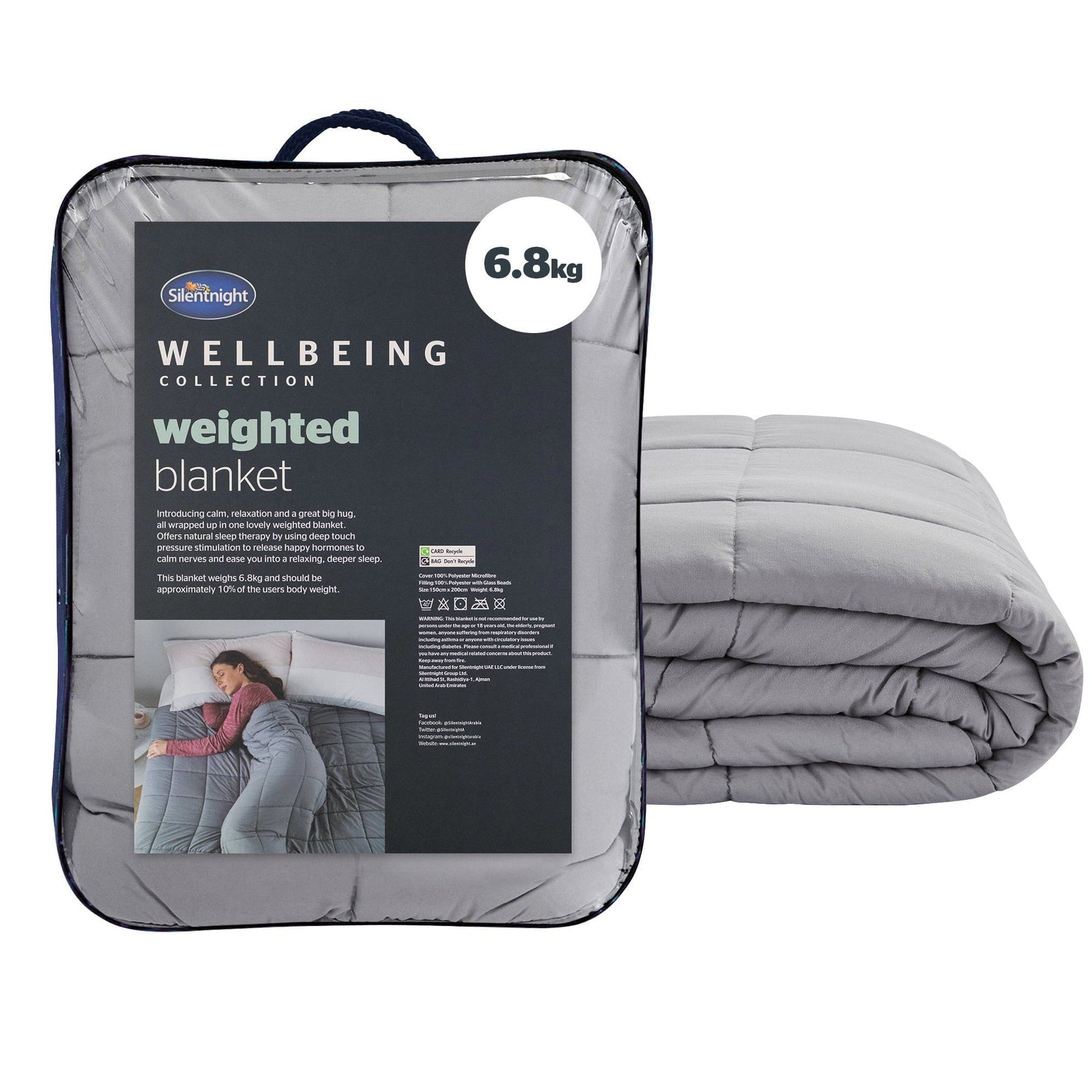 Silentnight Wellbeing Weighted Blanket - 6.8 kg - 