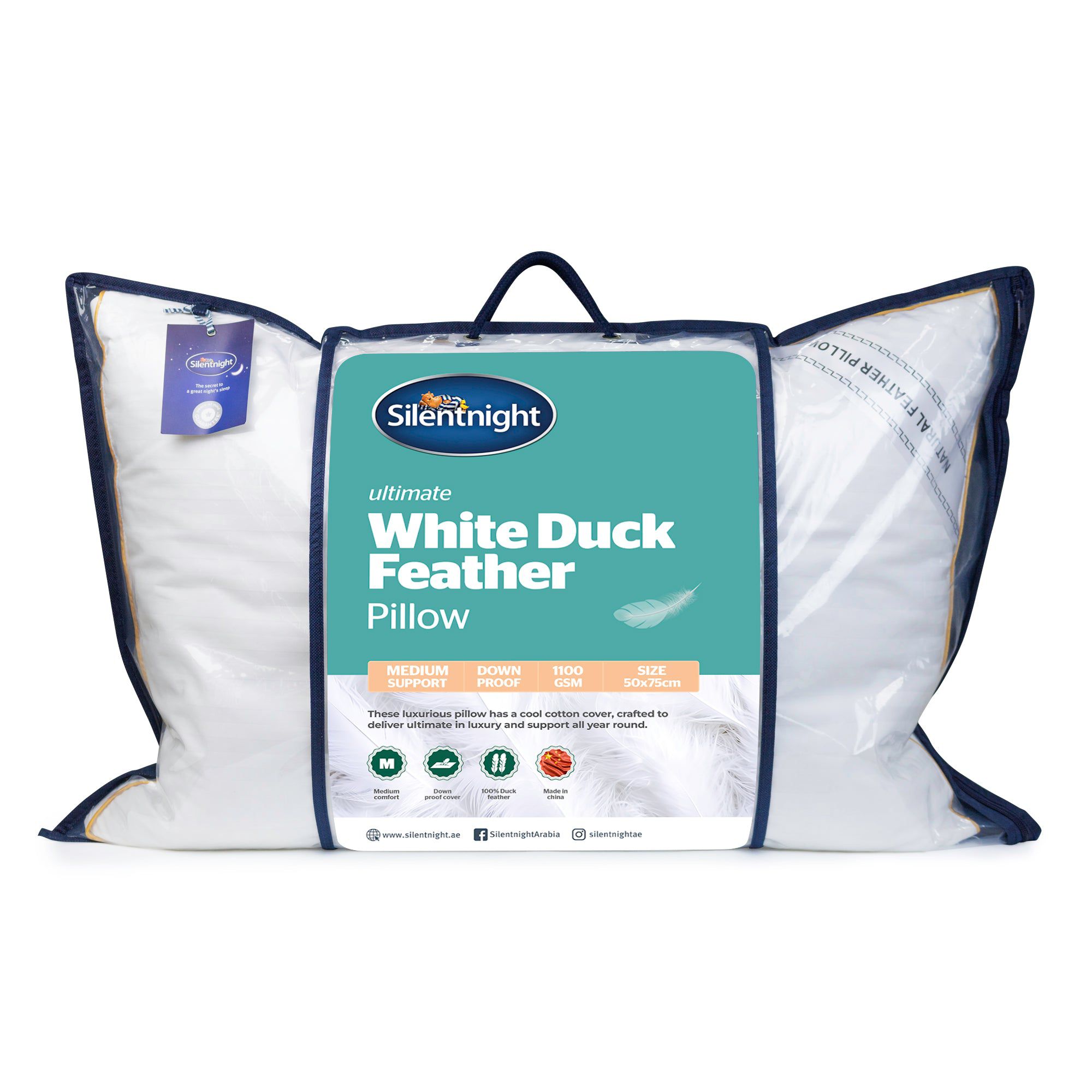 Silent night duck feather pillows hotsell